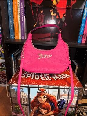 Juicy Couture Hot Pink Embossed Logo Crossbody Bag
